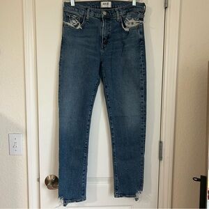Agolde Women’s Toni Straight Leg Jeans-Distressed-Mid Rise-Ankle-Size 29